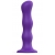 Фиолетовая насадка Strap-On-Me Dildo Geisha Balls size M - Strap-on-me - купить с доставкой в Казани