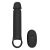 Черная насадка-удлинитель с вибрацией Vibrating Extender With Remote - Dream Toys - в Казани купить с доставкой