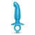 Голубая анальная пробка для массажа простаты Hither Silicone Prostate Plug - 14,3 см. - b-Vibe - в Казани купить с доставкой