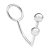 Кольцо на пенис с анальным стимулятором Two Bead Stainless Steel Anal Hook   Cock Ring - BlueLine - в Казани купить с доставкой