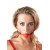 Силиконовый кляп-шар на чёрных ремешках Red Gag silicone - Orion - купить с доставкой в Казани