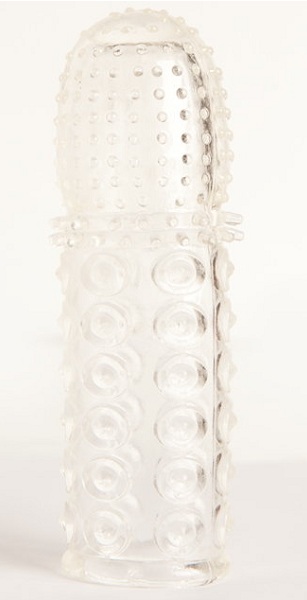 Прозрачная закрытая гелевая насадка - 13,5 см. - Toyfa Basic - в Казани купить с доставкой