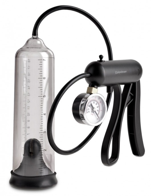 Вакуумная мужская помпа с датчиком давления Pro-Gauge Power Pump - Pipedream - в Казани купить с доставкой