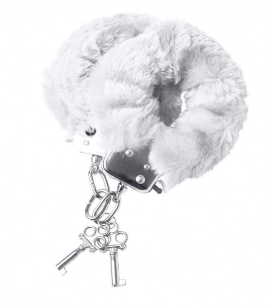 Наручники с белой меховой опушкой - ToyFa - купить с доставкой в Казани