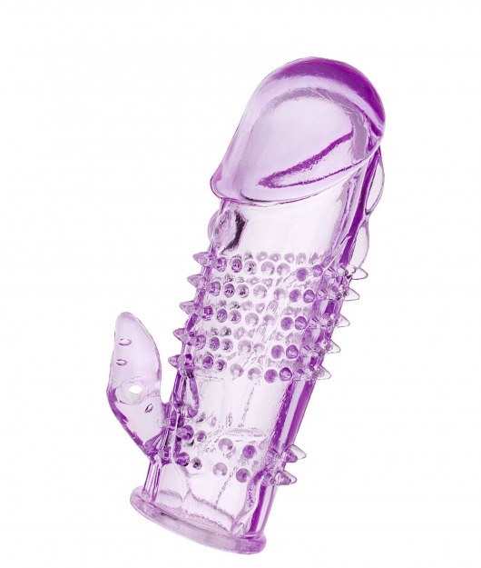 Фиолетовая насадка с коготком и шипами - 13 см. - Toyfa Basic - в Казани купить с доставкой