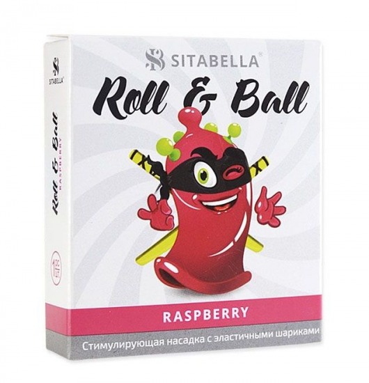 Стимулирующий презерватив-насадка Roll   Ball Raspberry - Sitabella - купить с доставкой в Казани