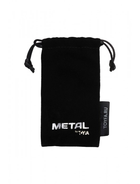 Серебристая коническая анальная пробка с красным кристаллом - 8 см. - ToyFa - купить с доставкой в Казани