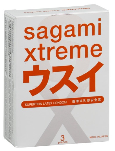 Ультратонкие презервативы Sagami Xtreme SUPERTHIN - 3 шт. - Sagami - купить с доставкой в Казани