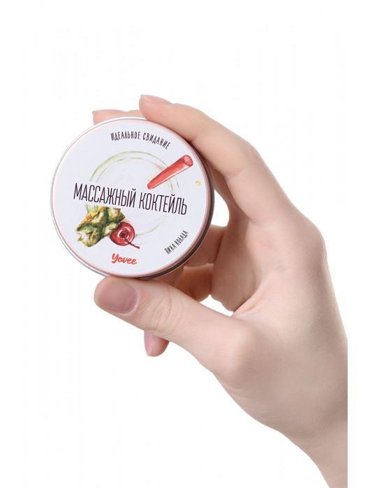 Массажная свеча «Массажный коктейль» с ароматом пина колады - 30 мл. - ToyFa - купить с доставкой в Казани