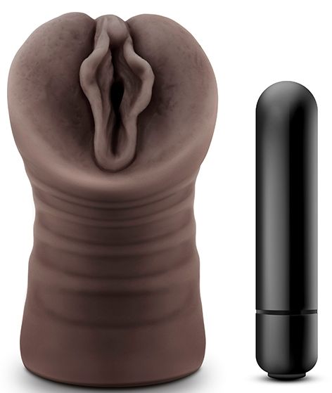 Коричневый мастурбатор-вагина Alexis - Blush Novelties - в Казани купить с доставкой