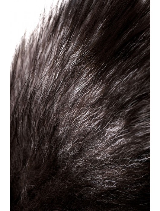 Серебристая металлическая анальная втулка с хвостом чернобурой лисы - размер S - ToyFa - купить с доставкой в Казани