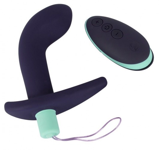 Темно-фиолетовый вибростимулятор простаты с пультом ДУ Remote Controlled Prostate Plug - Orion - в Казани купить с доставкой