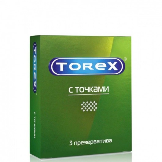 Текстурированные презервативы Torex  С точками  - 3 шт. - Torex - купить с доставкой в Казани