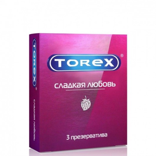 Презервативы Torex  Сладкая любовь  с ароматом клубники - 3 шт. - Torex - купить с доставкой в Казани