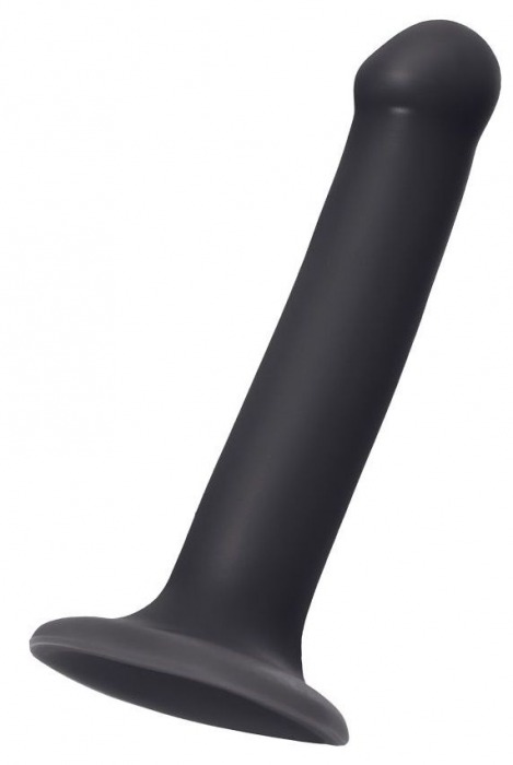 Черный фаллос на присоске Silicone Bendable Dildo M - 18 см. - Strap-on-me - купить с доставкой в Казани