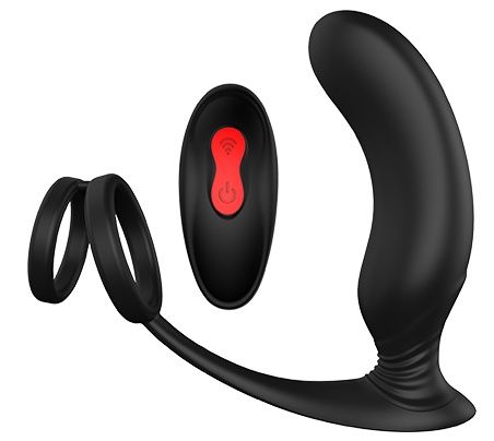 Черный массажер простаты REMOTE P-PLEASER - Dream Toys - в Казани купить с доставкой