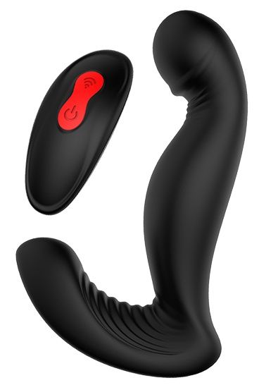Черный вибромассажер простаты SWIRLING P-PLEASER - Dream Toys - в Казани купить с доставкой