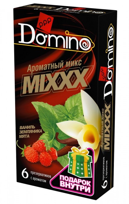 Ароматизированные презервативы DOMINO  Ароматный микс  - 6 шт. - Domino - купить с доставкой в Казани