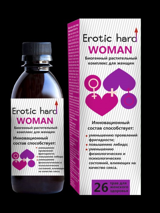 Женский биогенный концентрат для повышения либидо Erotic hard Woman - 250 мл. - Erotic Hard - купить с доставкой в Казани