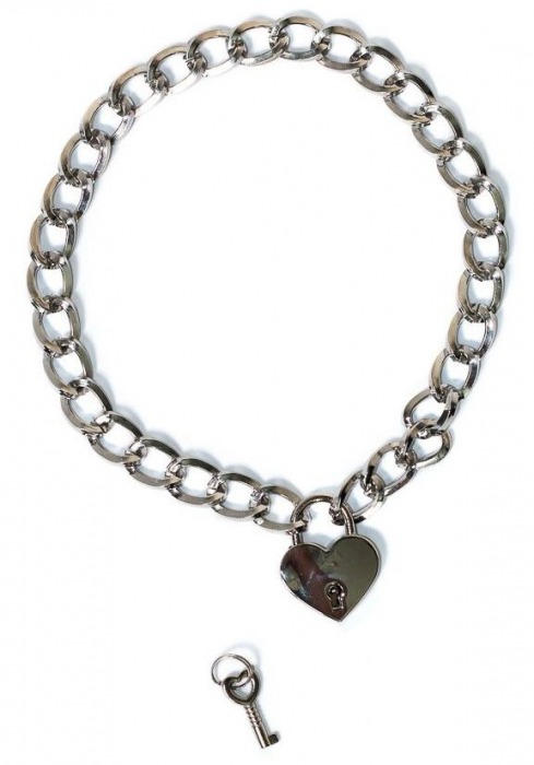 Серебристый ошейник Embrace с ключиком - Lola Games - купить с доставкой в Казани