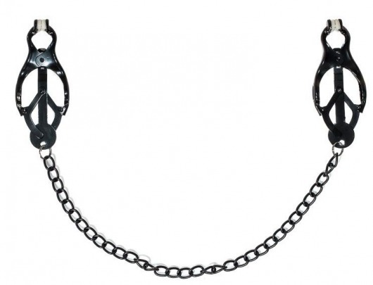 Зажимы на соски Darkside с цепочкой - Lola Games - купить с доставкой в Казани