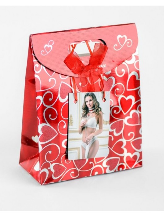 Бело-красный ошейник из натуральной кожи с нежным мехом - БДСМ Арсенал - купить с доставкой в Казани