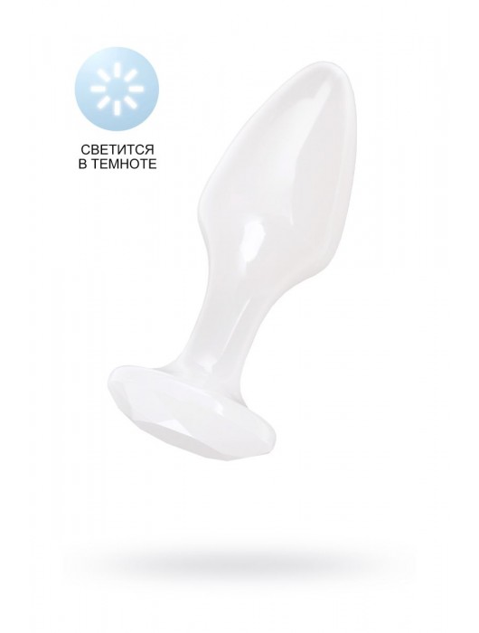 Белая акриловая анальная втулка - 8 см. - Toyfa Basic
