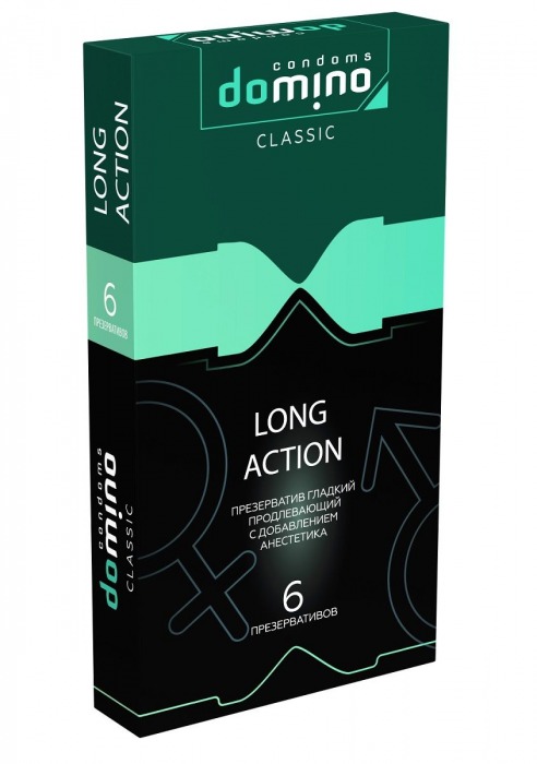 Презервативы с пролонгирующим эффектом DOMINO Classic Long action - 6 шт. - Domino - купить с доставкой в Казани