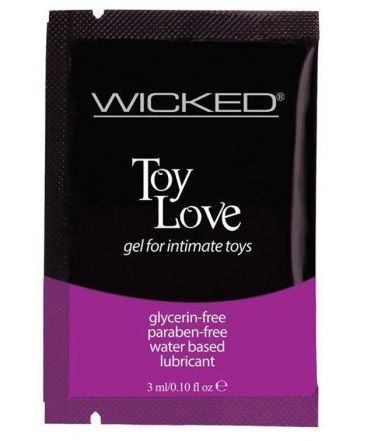 Лубрикант на водной основе для использования с игрушками WICKED Toy Love - 3 мл. - Wicked - купить с доставкой в Казани