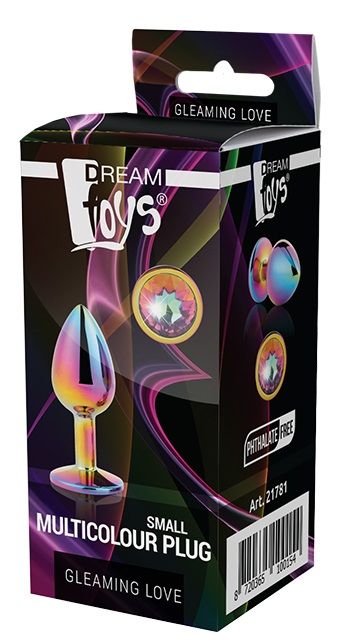 Голографическая анальная втулка с радужным кристаллом - 7,1 см. - Dream Toys - купить с доставкой в Казани