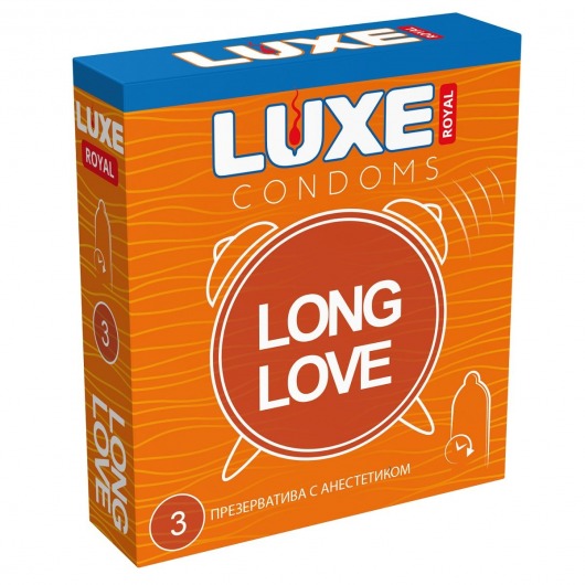 Презервативы с продлевающим эффектом LUXE Royal Long Love - 3 шт. - Luxe - купить с доставкой в Казани