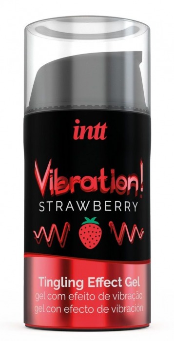 Жидкий интимный гель с эффектом вибрации Vibration! Strawberry - 15 мл. - INTT - купить с доставкой в Казани