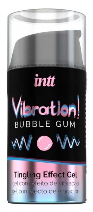 Жидкий интимный гель с эффектом вибрации Vibration! Bubble Gum - 15 мл. - INTT - купить с доставкой в Казани