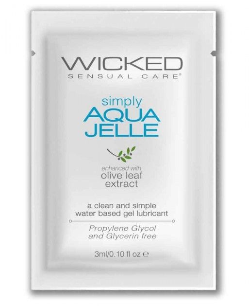 Гель-лубрикант Simply Aqua Jelle - 3 мл. - Wicked - купить с доставкой в Казани