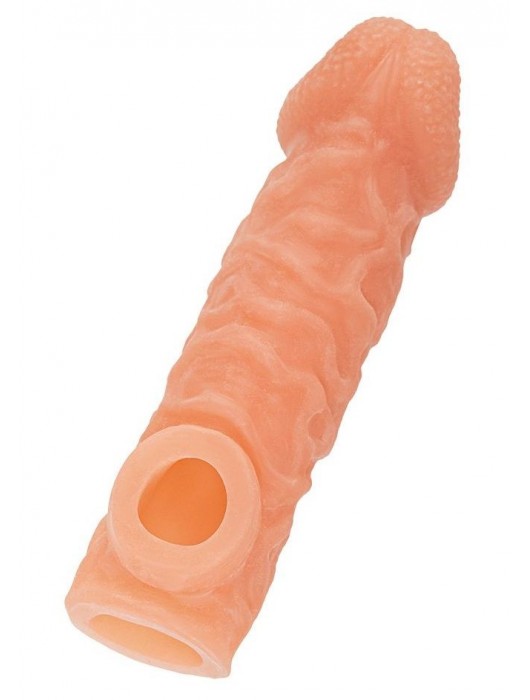 Телесная закрытая насадка с шершавой головкой Cock Sleeve Size S - 13,8 см. - KOKOS - в Казани купить с доставкой