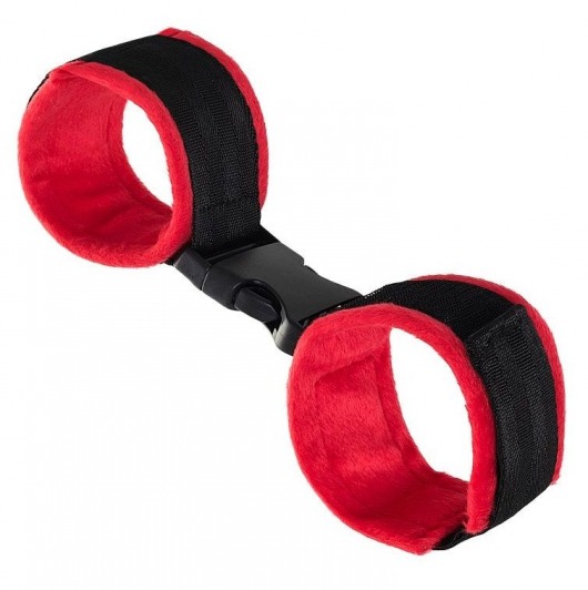 Красно-черные велюровые оковы Anonymo - ToyFa - купить с доставкой в Казани