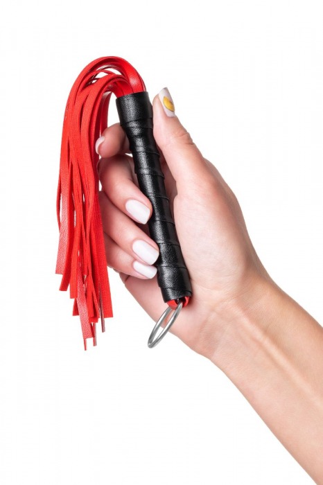 Красно-черный флоггер Anonymo - 28 см. - ToyFa - купить с доставкой в Казани