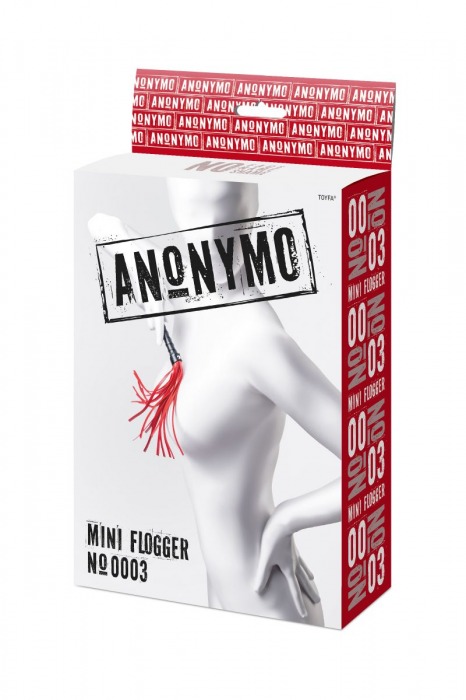 Красно-черный флоггер Anonymo - 28 см. - ToyFa - купить с доставкой в Казани