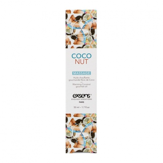 Разогревающее массажное масло с ароматом кокоса Gourmet Coconut - 50 мл. - Exsens - купить с доставкой в Казани