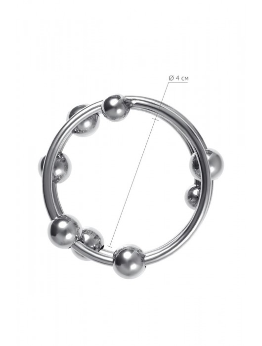 Большое металлическое кольцо под головку пениса - ToyFa - купить с доставкой в Казани