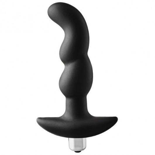 Черная вибропробка для простаты FantASStic Vibrating Prostate Plug - 14,5 см. - Dream Toys - в Казани купить с доставкой