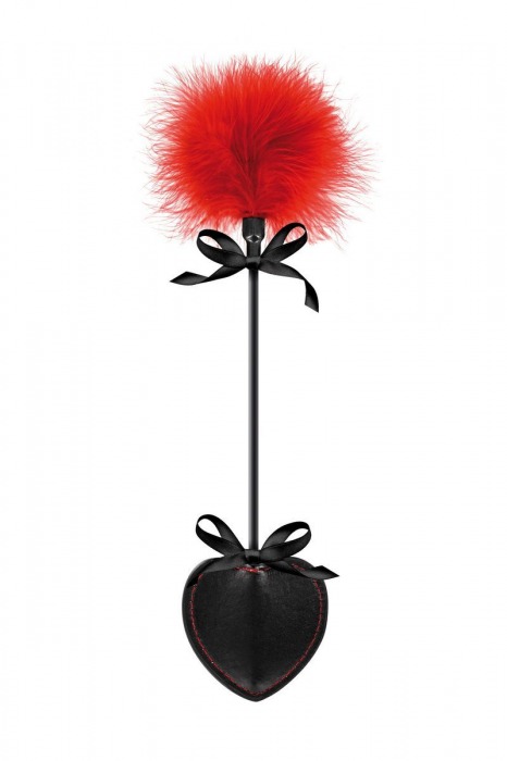 Стек с пуховкой Sweet Caress Feather Whip - 44 см. - Sweet Caress - купить с доставкой в Казани