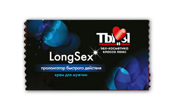 Пролонгирующий крем LongSex в одноразовой упаковке - 1,5 гр. - Биоритм - купить с доставкой в Казани