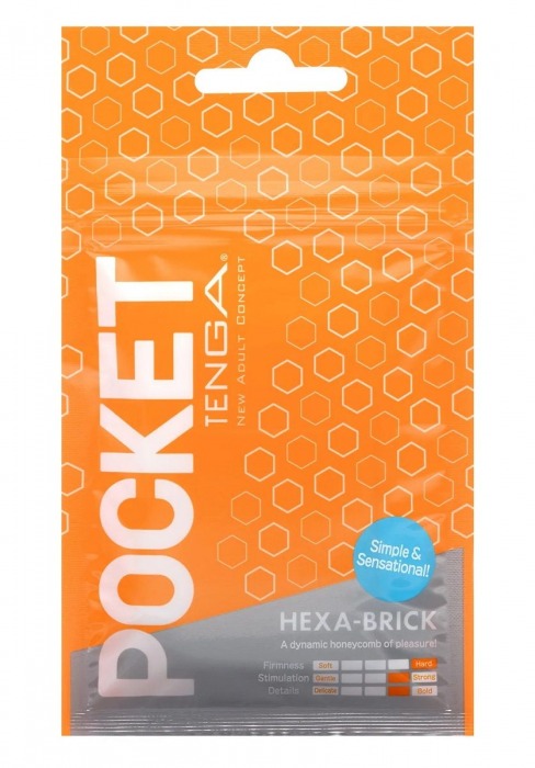 Карманный мастурбатор HEXA-BRICK - Tenga - в Казани купить с доставкой