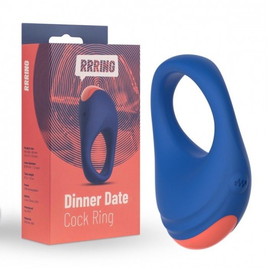 Синее эрекционное кольцо RRRING Dinner Date Cock Ring - FeelzToys - в Казани купить с доставкой