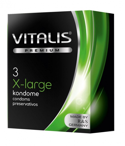 Презервативы увеличенного размера VITALIS PREMIUM x-large - 3 шт. - Vitalis - купить с доставкой в Казани