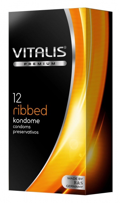 Ребристые презервативы VITALIS PREMIUM ribbed - 12 шт. - Vitalis - купить с доставкой в Казани