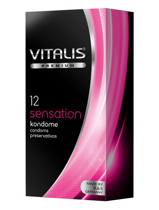 Презервативы VITALIS PREMIUM sensation с пупырышками и кольцами - 12 шт. - Vitalis - купить с доставкой в Казани