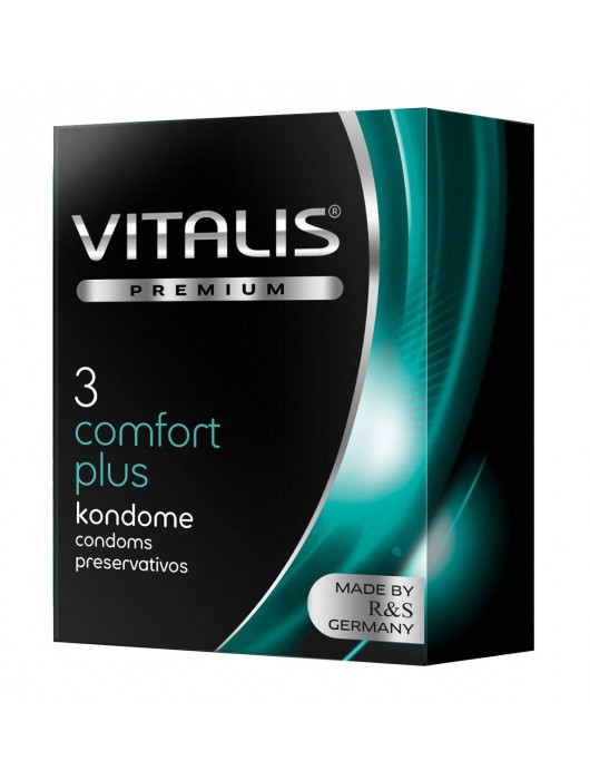 Контурные презервативы VITALIS PREMIUM comfort plus - 3 шт. - Vitalis - купить с доставкой в Казани