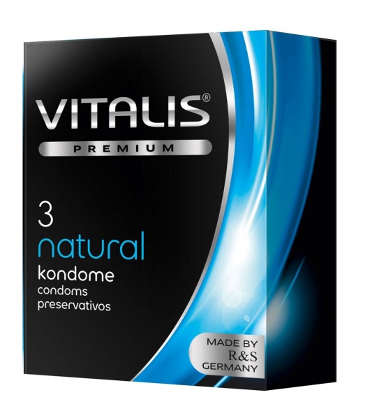 Классические презервативы VITALIS PREMIUM natural - 3 шт. - Vitalis - купить с доставкой в Казани